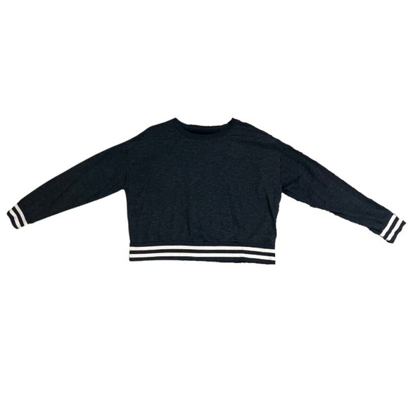 Mossimo Women's Dark Heather Gray Crop Sweater - Picture 2 of 2